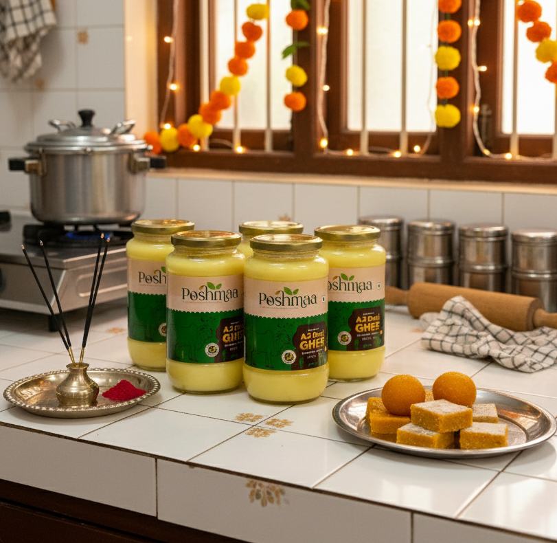 Poshmaa A2 Cow Ghee 5 Litre - Combo Offer
